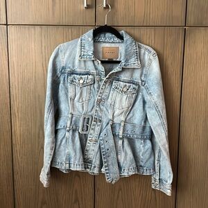 Blank NYC belted denim jacket